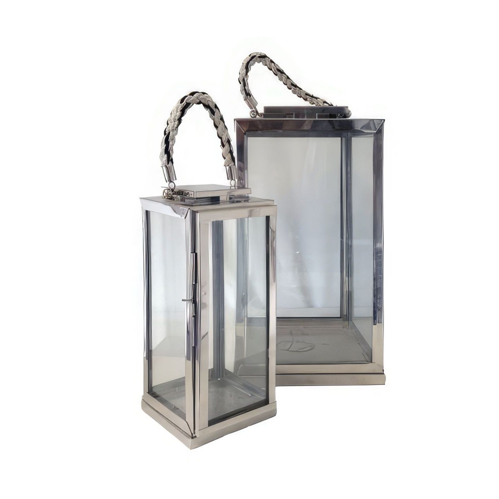 Marina Hurricane Lantern - Blue Handle gallery detail image