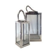 Marina Hurricane Lantern - Blue Handle gallery detail image