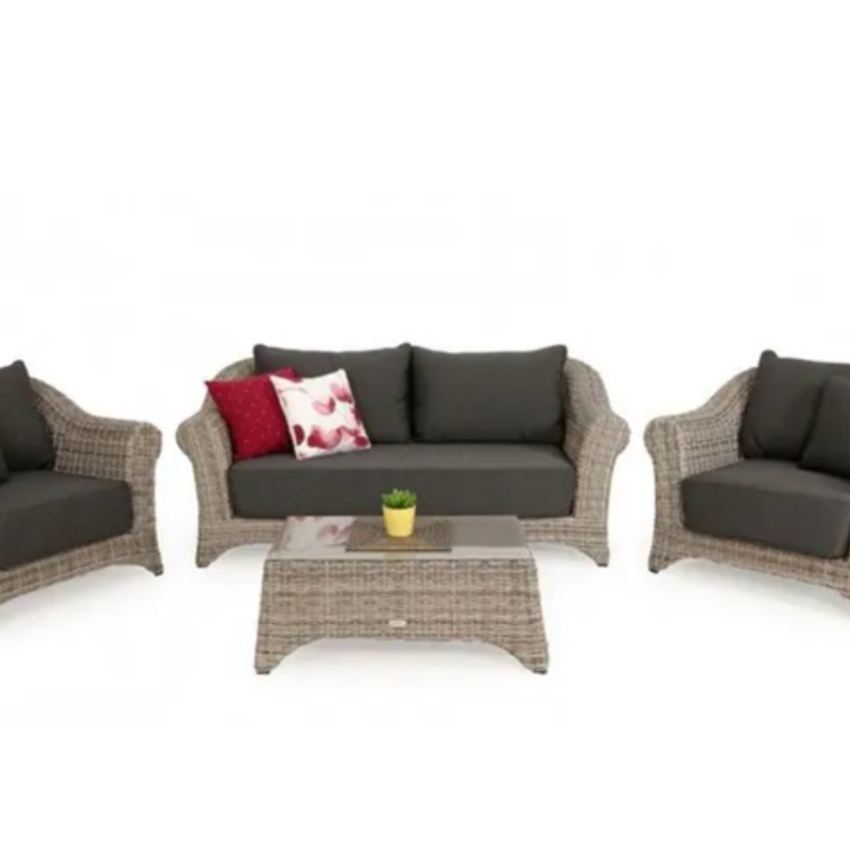 Versailles 4pc Outdoor Wicker Lounge Setting gallery detail image