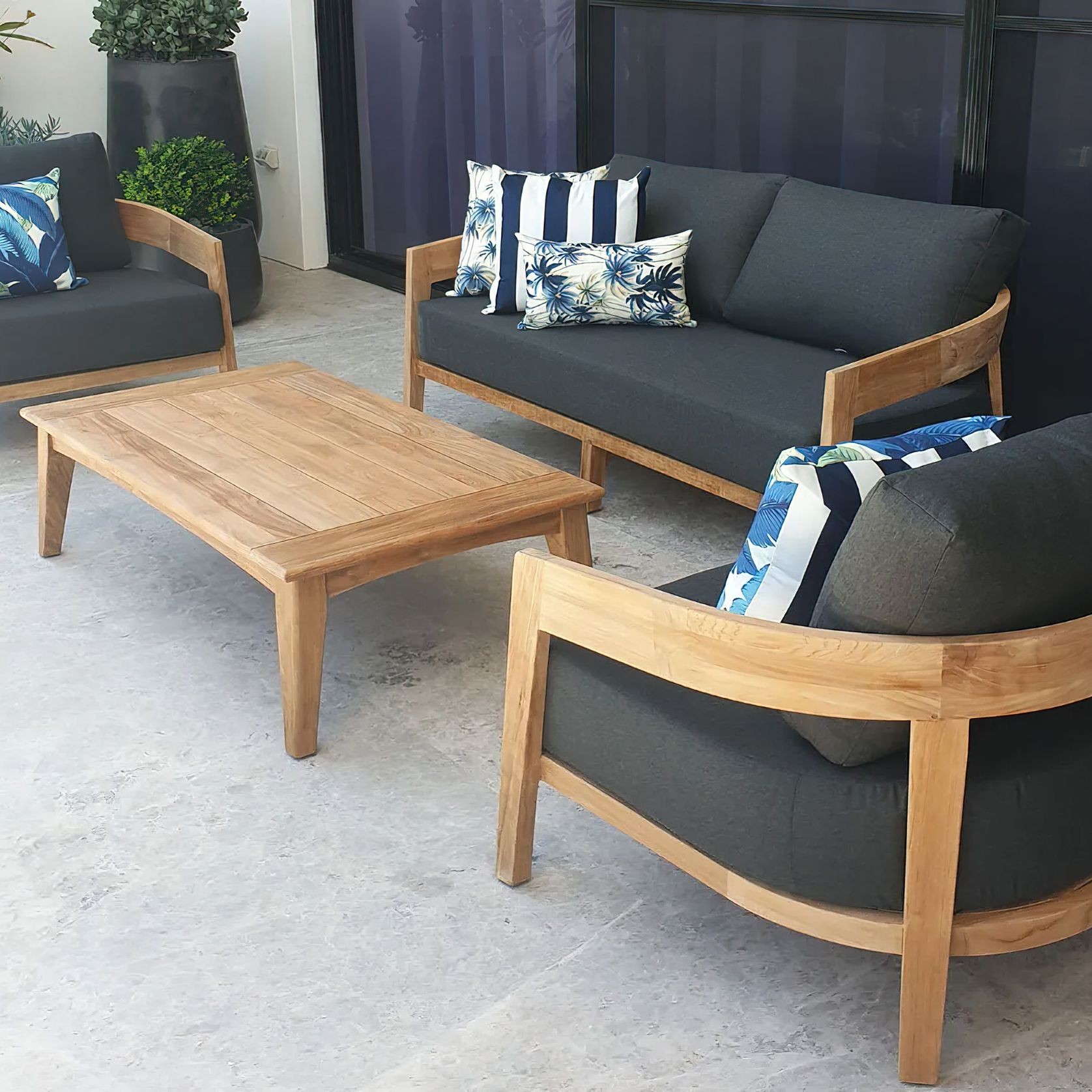 Ubud 4pc Teak Outdoor Lounge Setting gallery detail image