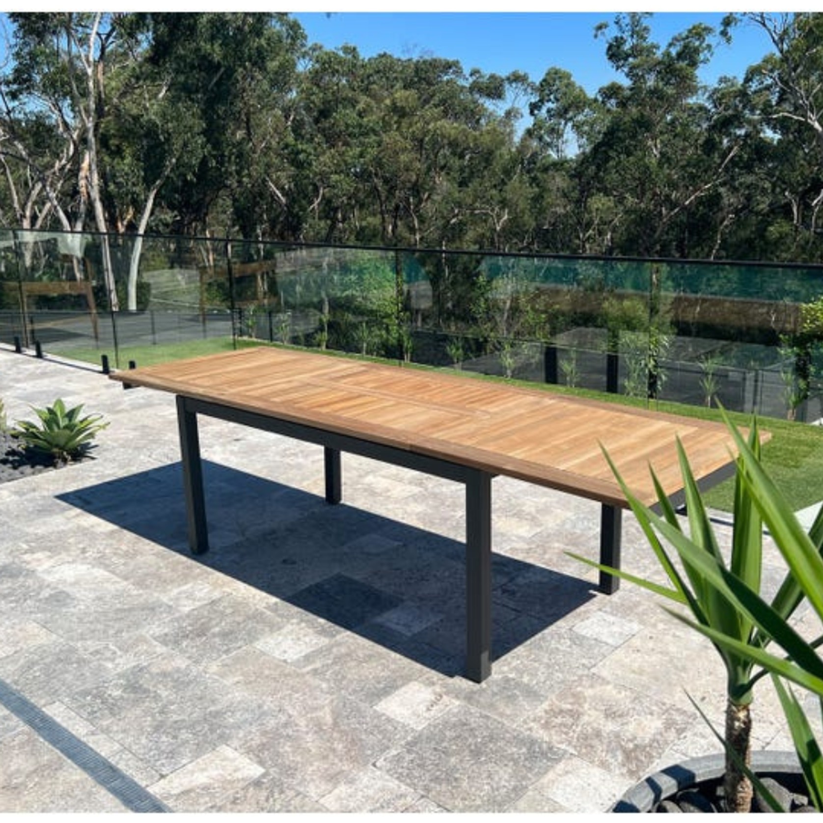 Barcelona Extension Table - Serang Chairs 9pc Outdoors gallery detail image