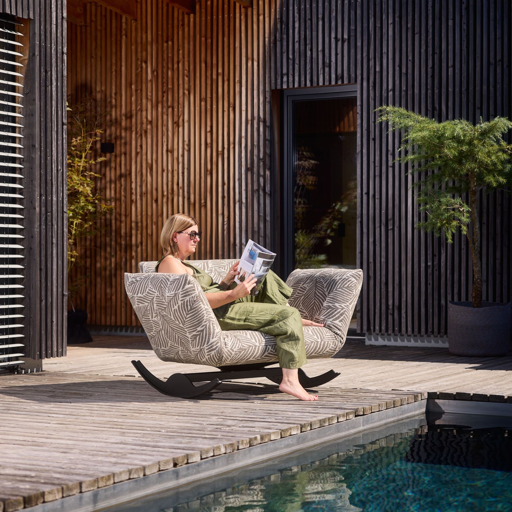 Eckfrog Outdoor Rocking Armchair gallery detail image