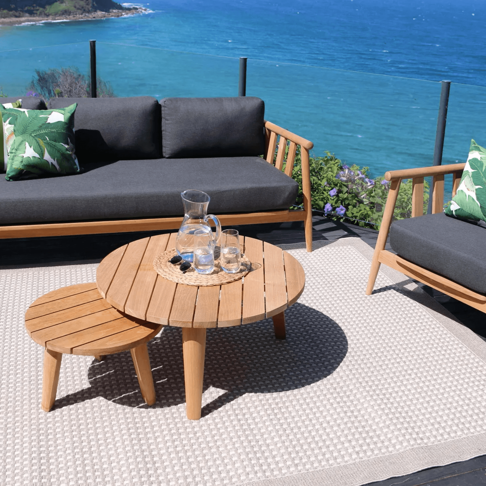 Float 4pc Teak Outdoor Lounge Setting gallery detail image