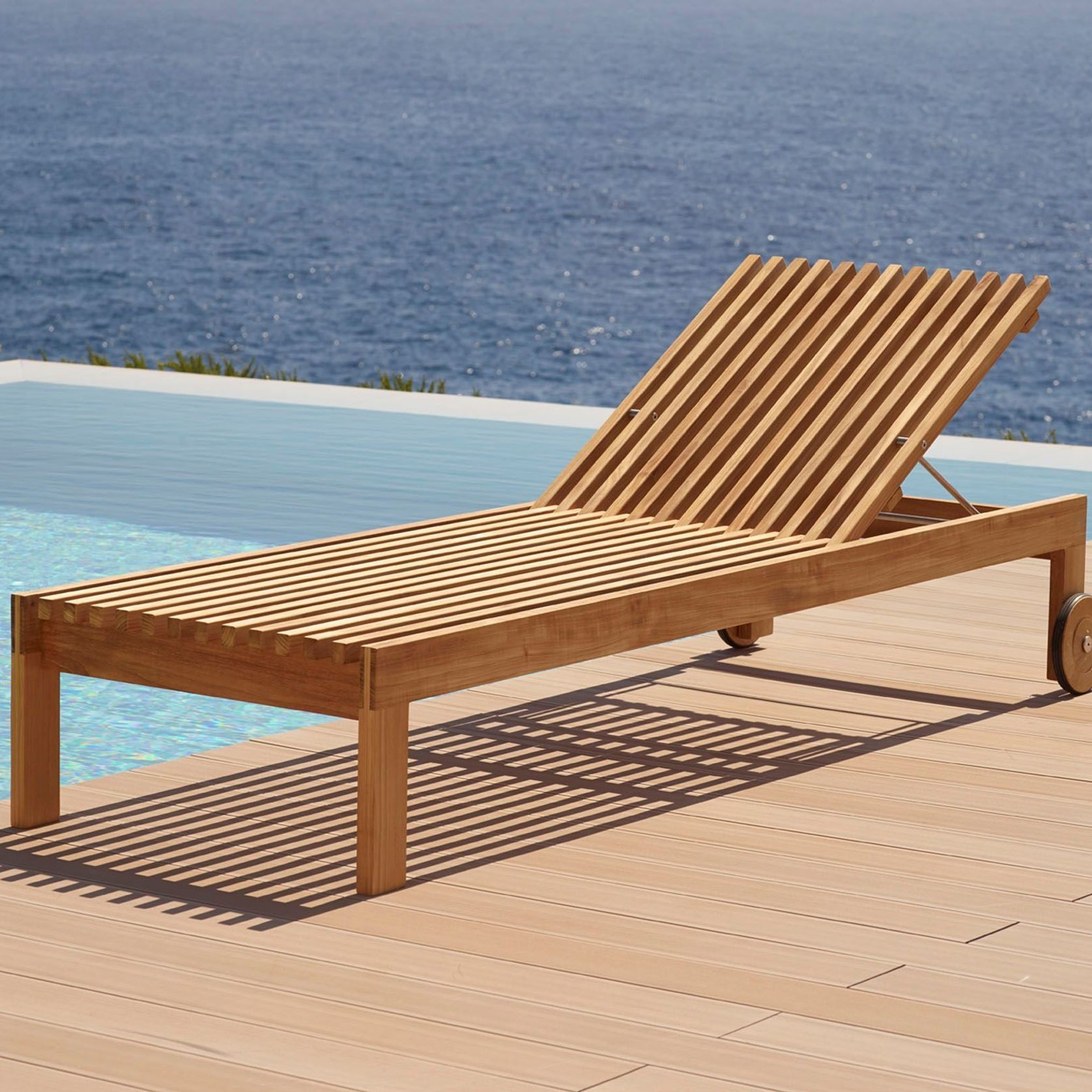 Amaze Sunbed - Teak gallery detail image