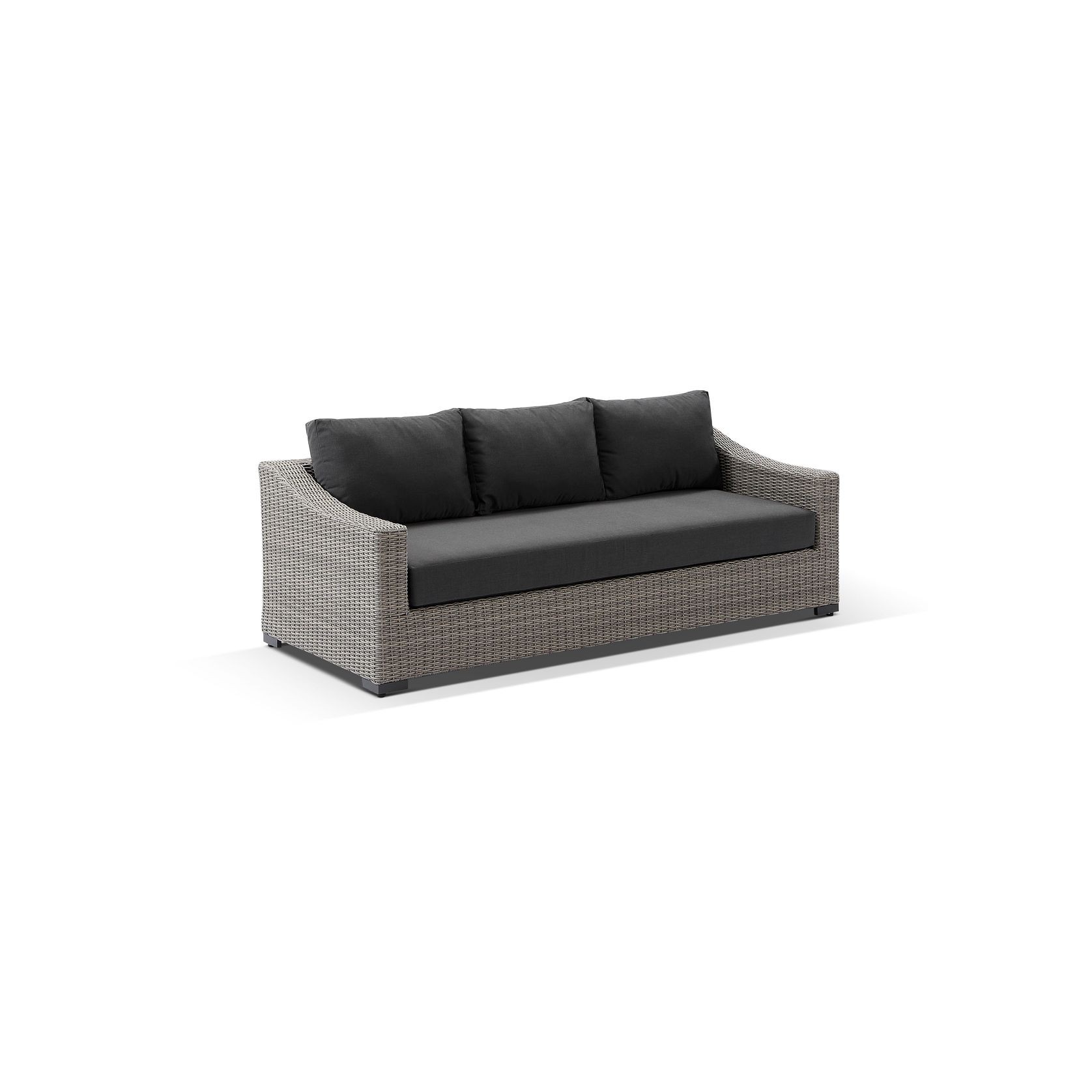 Hahei 3-Seater Lounge Set - Canvas Coal gallery detail image