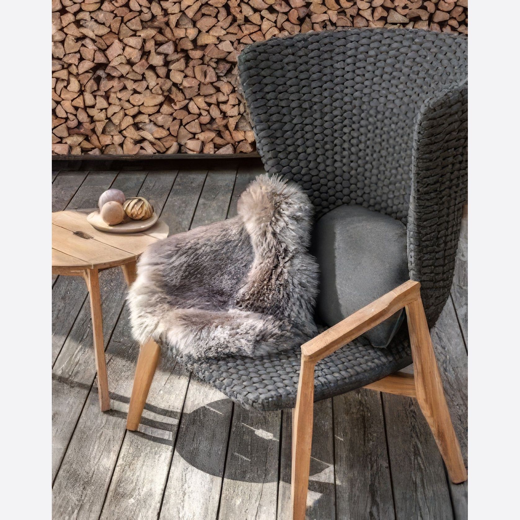 ETHIMO KNIT High-Back Lounge Armchair gallery detail image