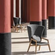 ETHIMO KNIT High-Back Lounge Armchair gallery detail image