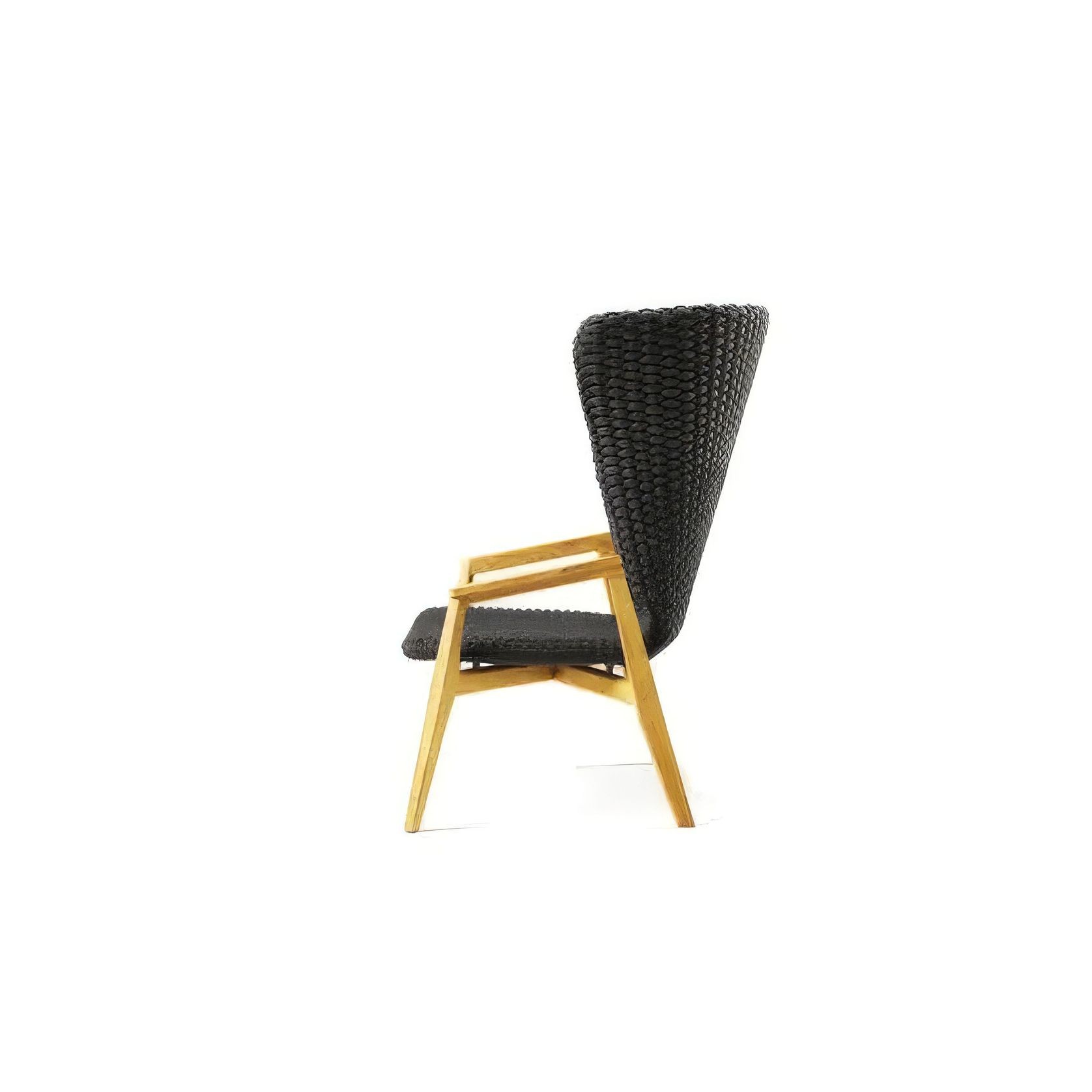 ETHIMO KNIT High-Back Lounge Armchair gallery detail image
