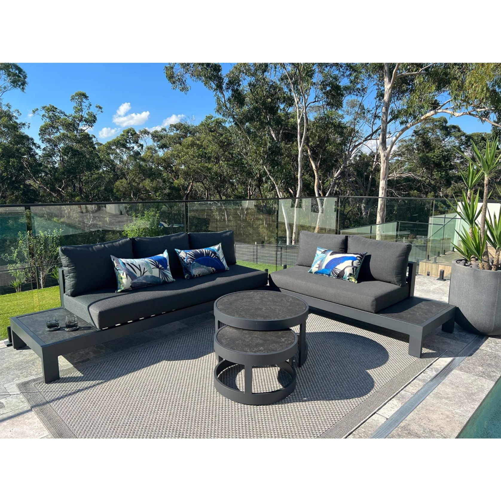 Aspen 5 Seater Outdoor Platform Lounge Setting gallery detail image