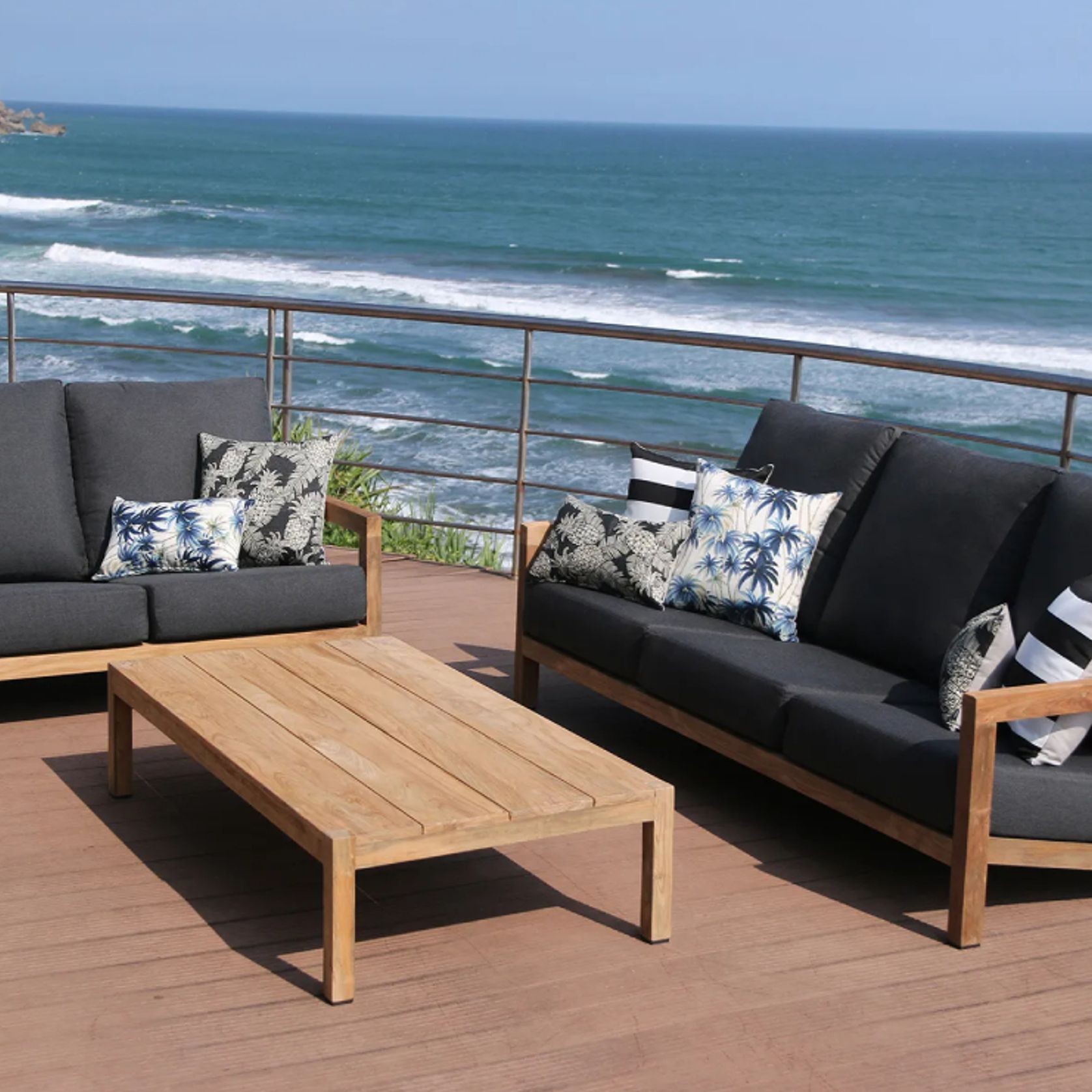 Venlo 3pc Teak Outdoor Lounge Setting gallery detail image