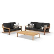 Venlo 3pc Teak Outdoor Lounge Setting gallery detail image