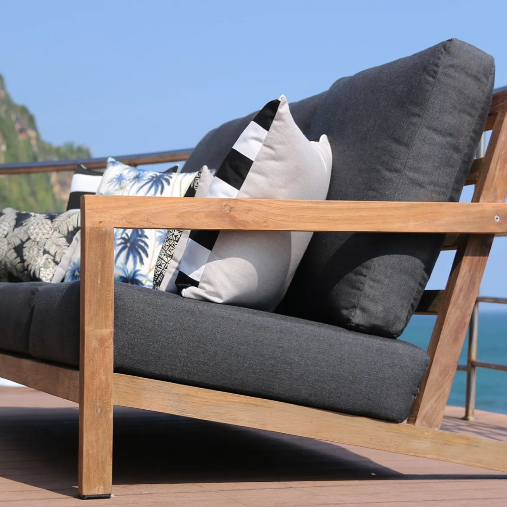 Venlo 3pc Teak Outdoor Lounge Setting gallery detail image