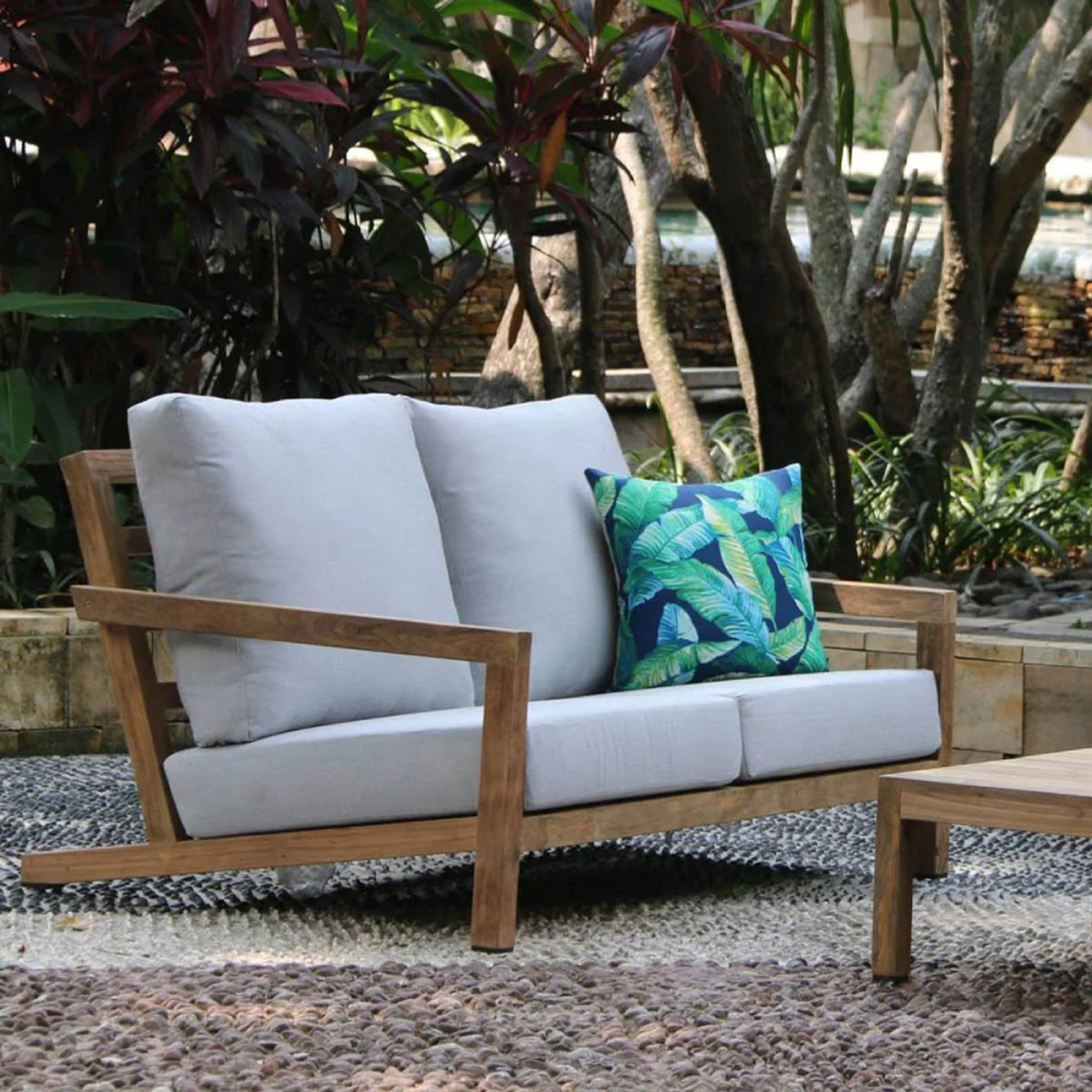Venlo 3pc Teak Outdoor Lounge Setting gallery detail image