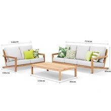 Venlo 3pc Teak Outdoor Lounge Setting gallery detail image