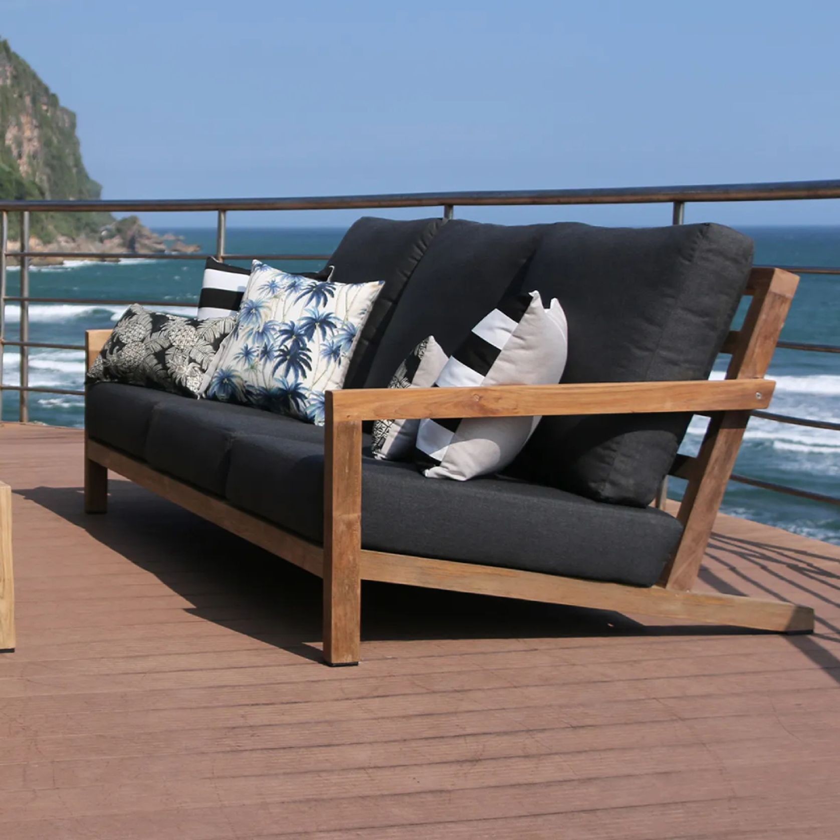 Venlo 4pc Teak Outdoor Lounge Setting gallery detail image
