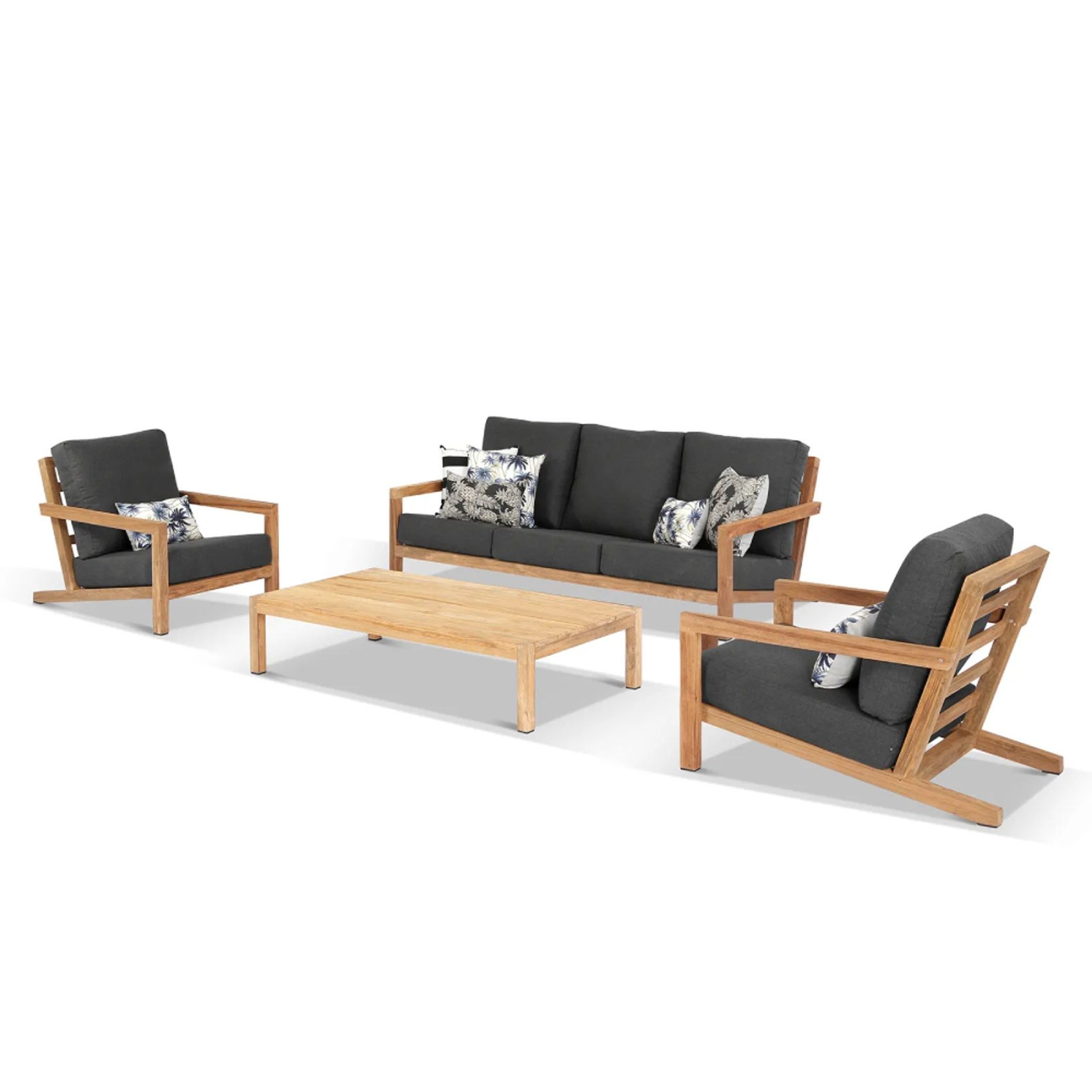 Venlo 4pc Teak Outdoor Lounge Setting gallery detail image