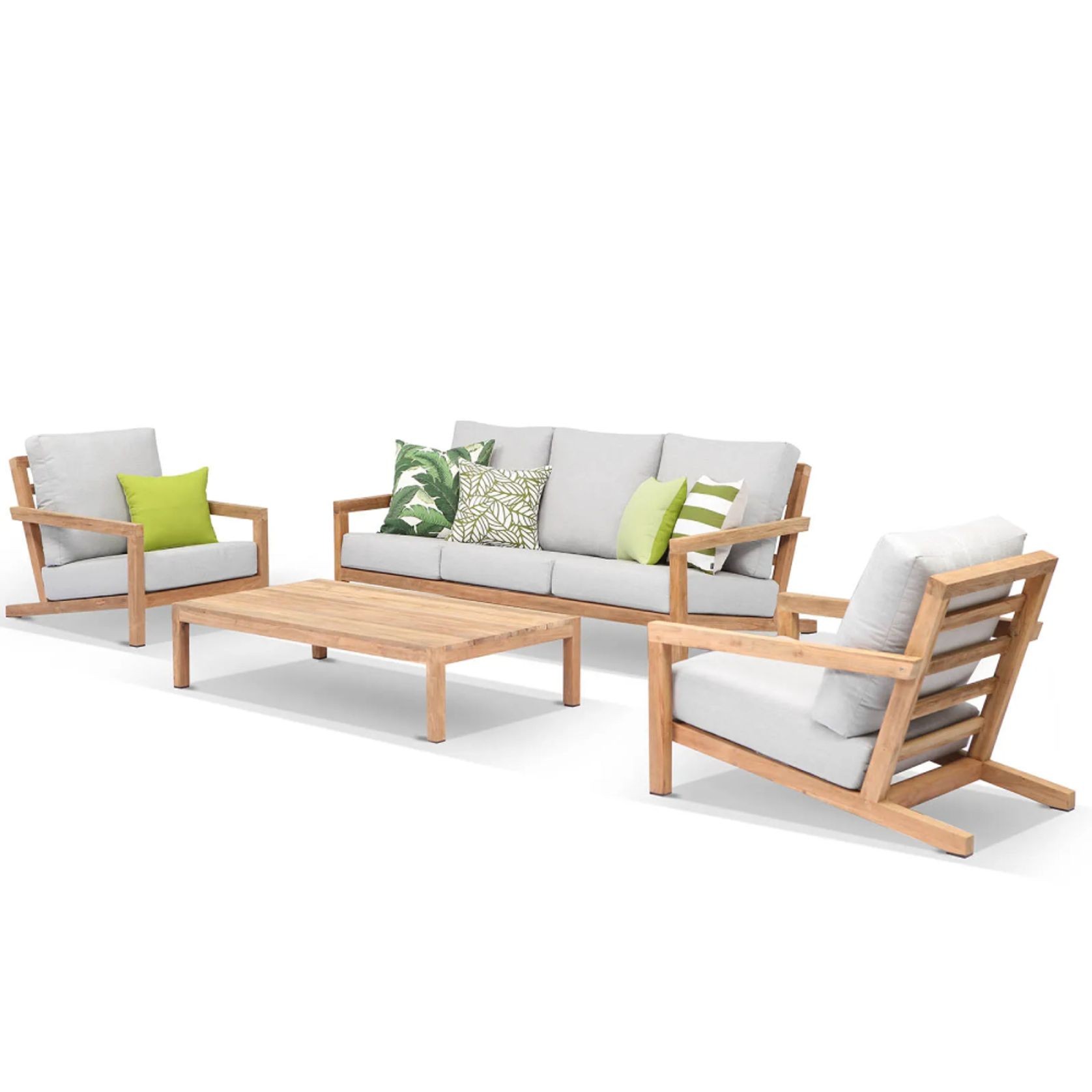Venlo 4pc Teak Outdoor Lounge Setting gallery detail image