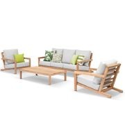 Venlo 4pc Teak Outdoor Lounge Setting gallery detail image
