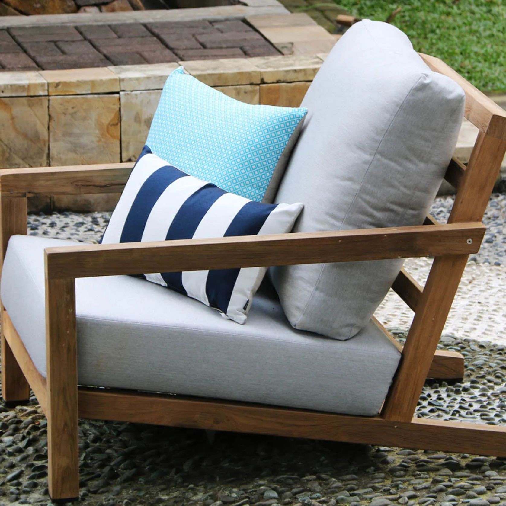 Venlo 4pc Teak Outdoor Lounge Setting gallery detail image