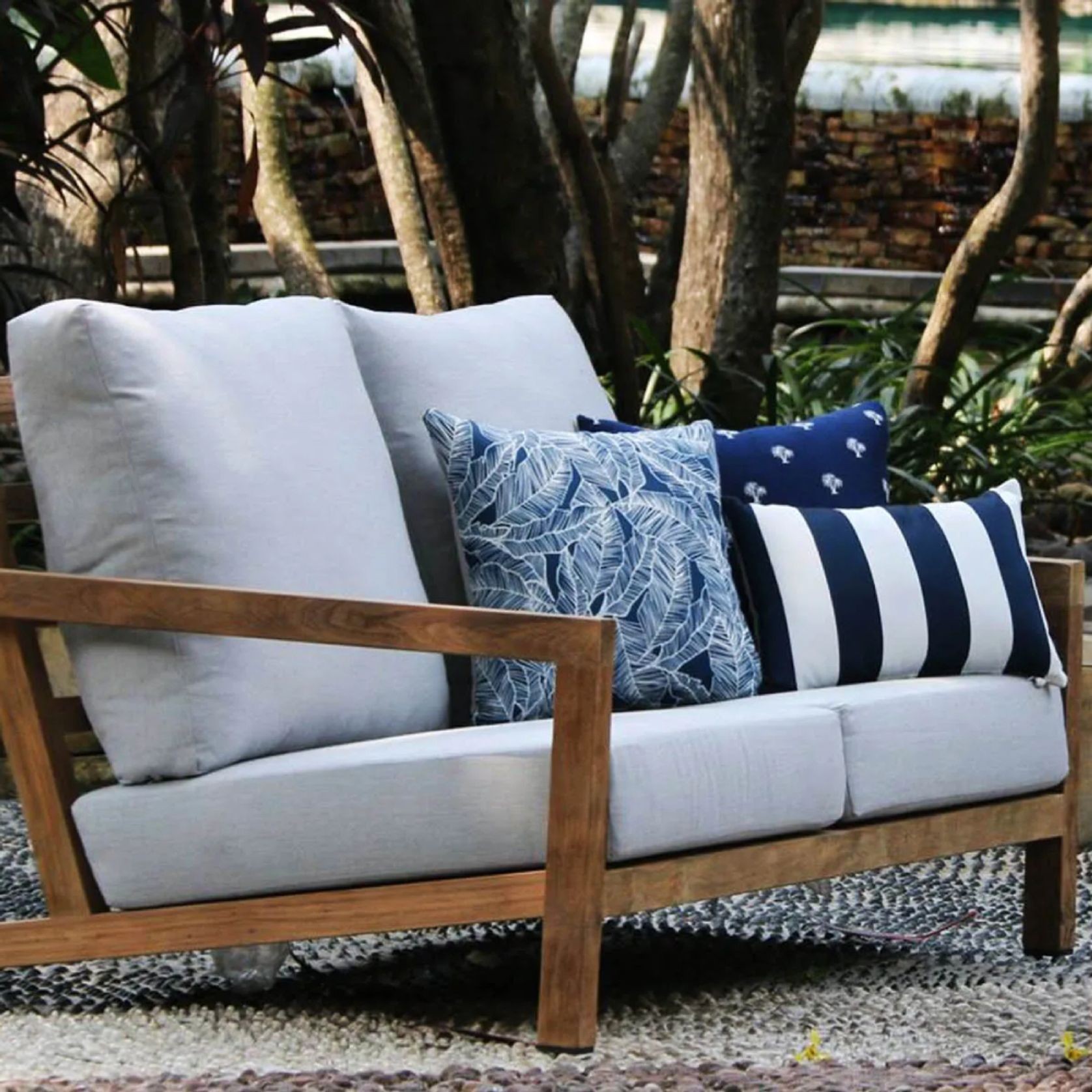 Venlo 4pc Teak Outdoor Lounge Setting gallery detail image