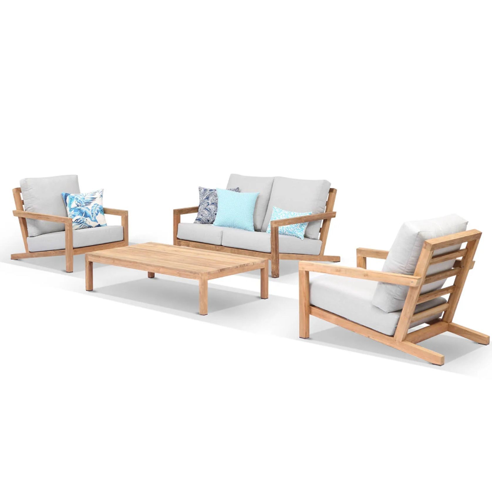 Venlo 4pc Teak Outdoor Lounge Setting gallery detail image
