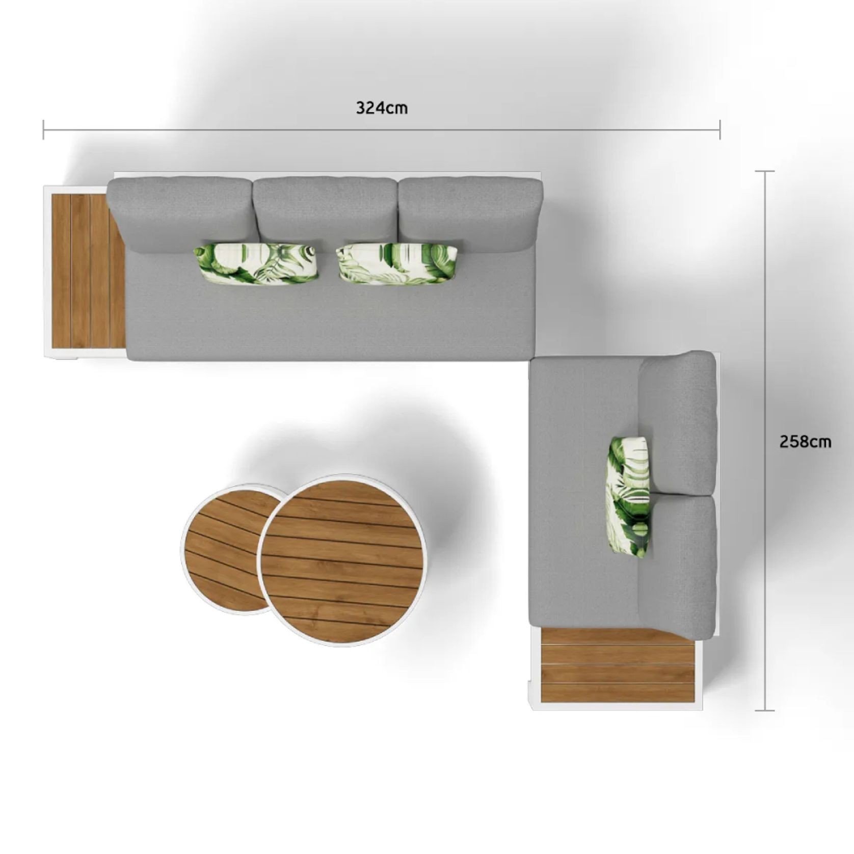 Aspen 5 Seater Outdoor Teak Platform Lounge Setting gallery detail image