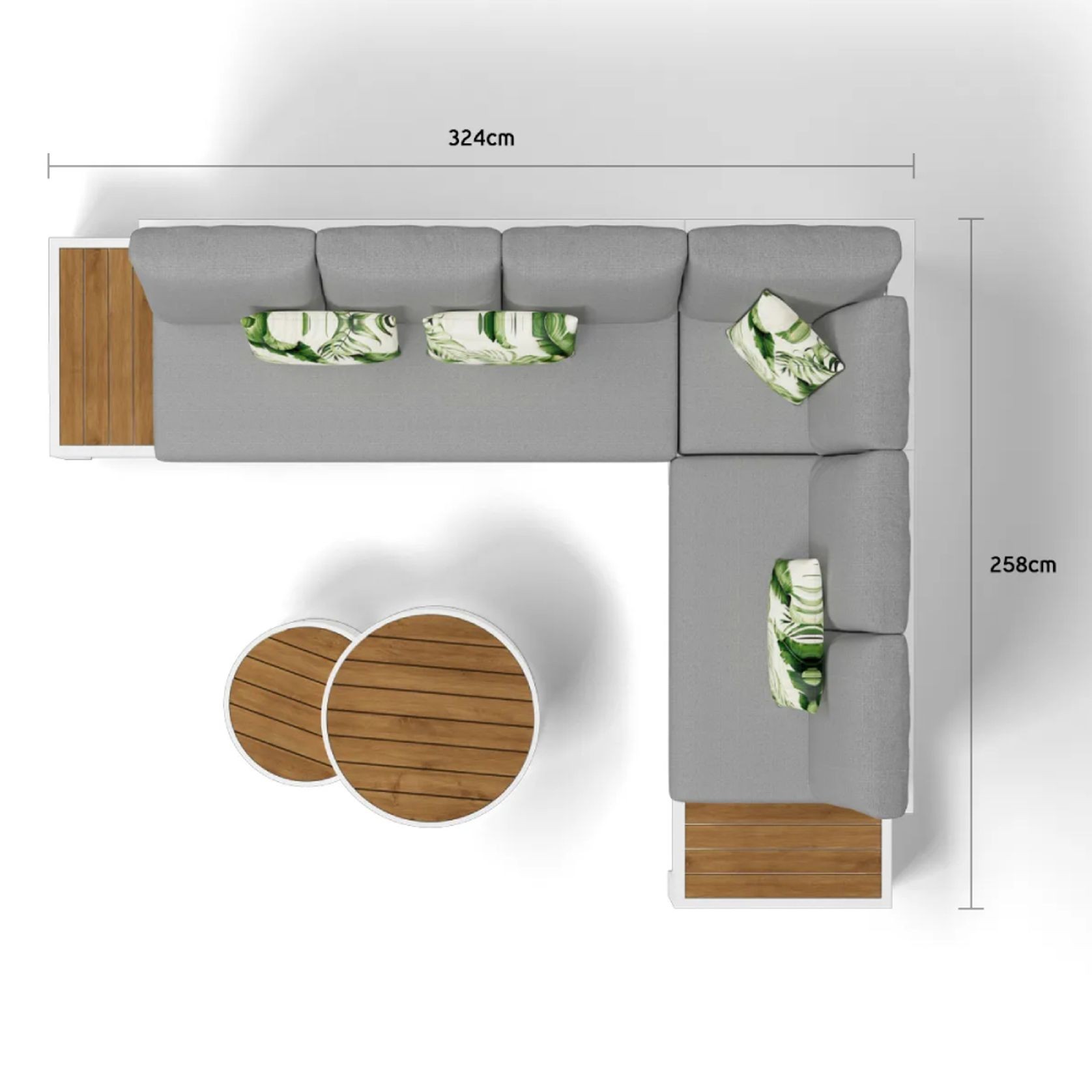 Aspen 6 Seater Outdoor Teak Platform Lounge Setting gallery detail image