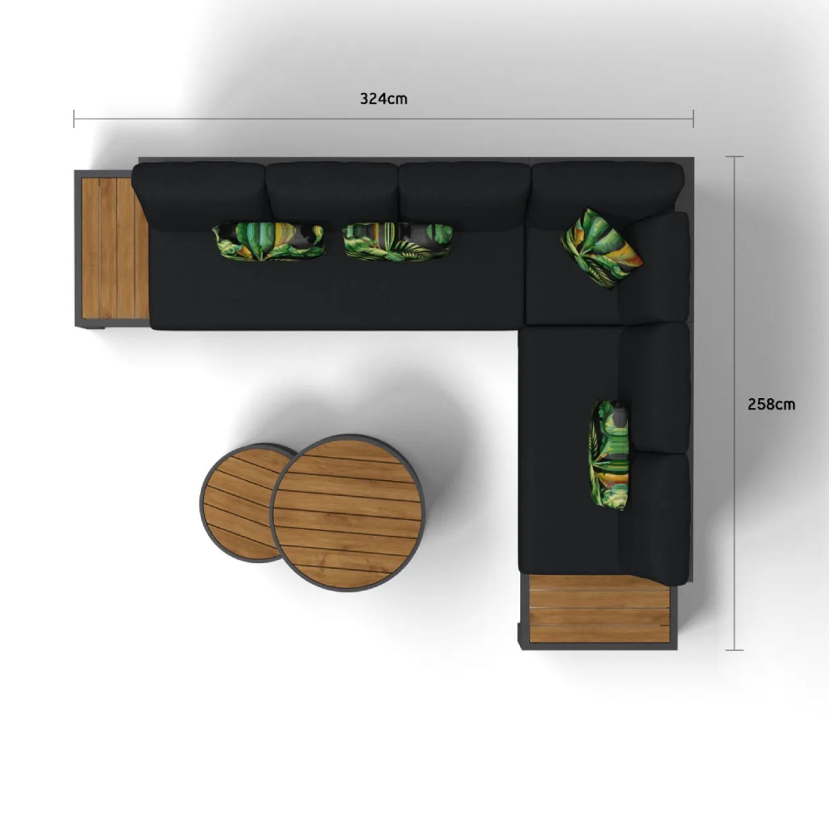 Aspen 6 Seater Outdoor Teak Platform Lounge Setting gallery detail image