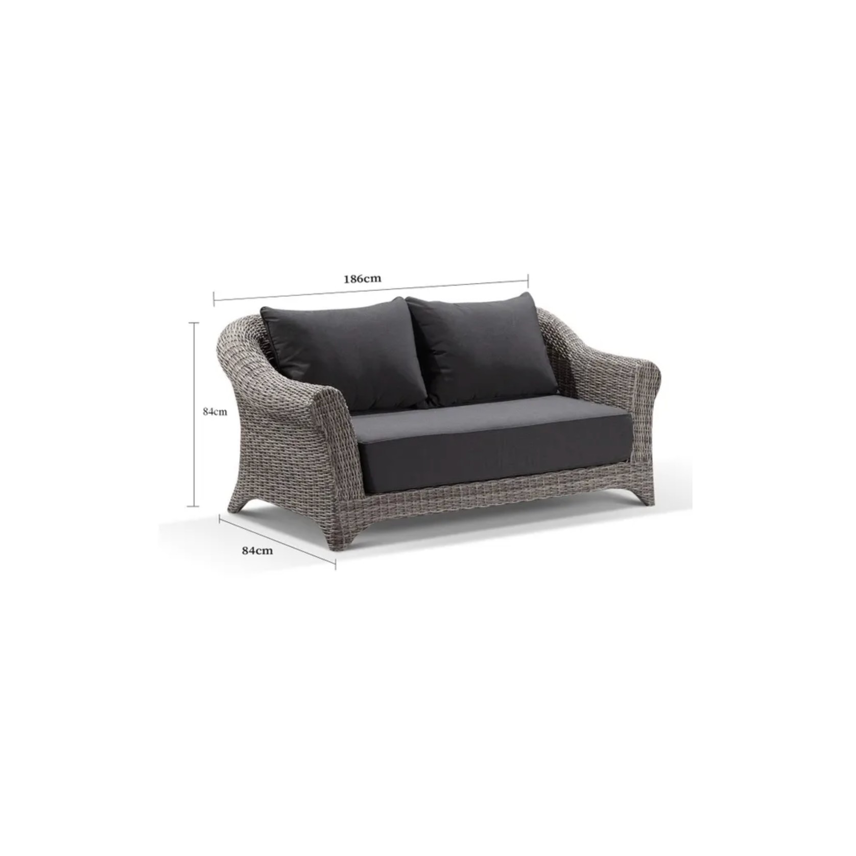 Versailles 4pc Outdoor Wicker Lounge Setting gallery detail image