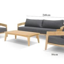Ubud 4pc Teak Outdoor Lounge Setting gallery detail image