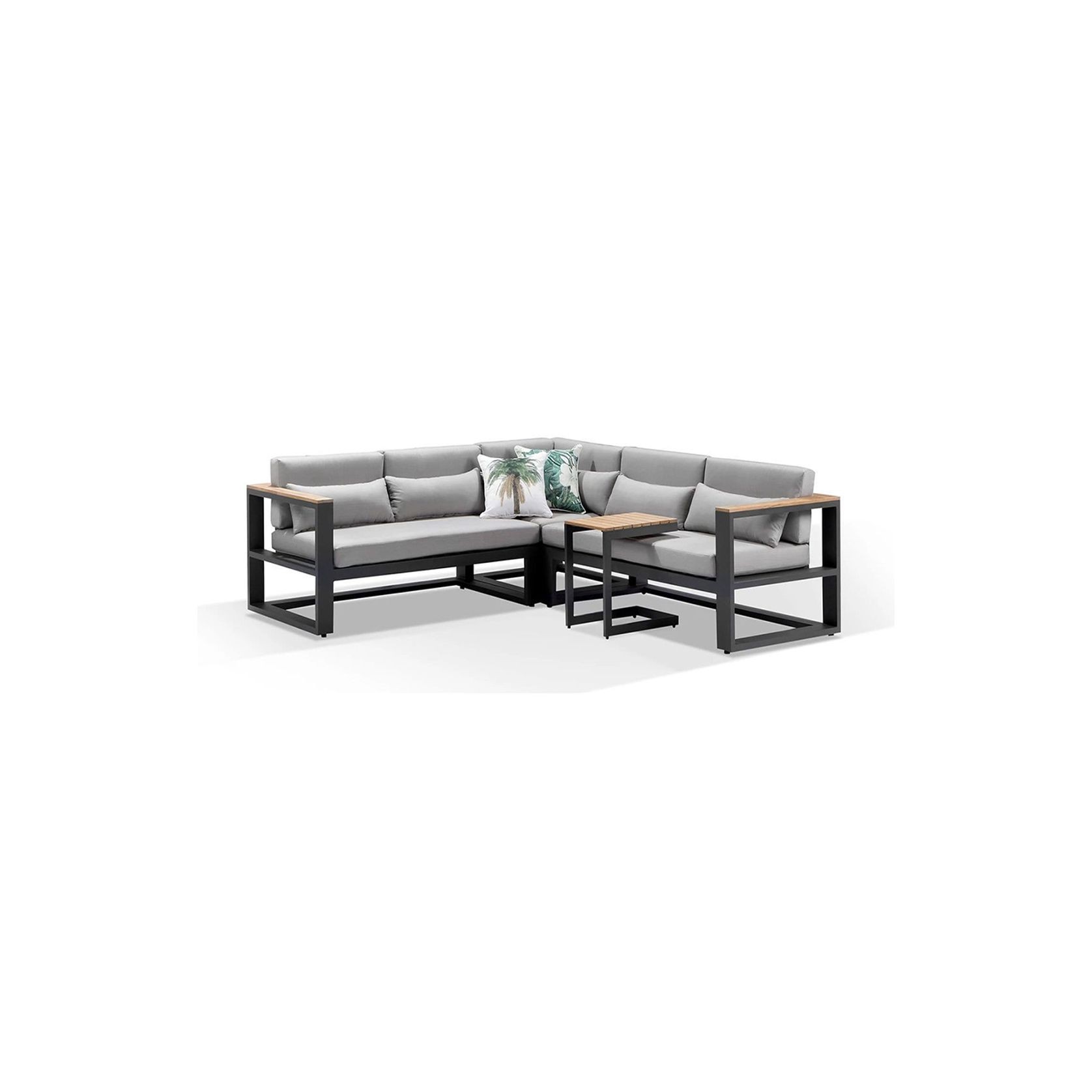 Balmoral Aluminium Teak Lounge W/Bar Cart & Side Table gallery detail image
