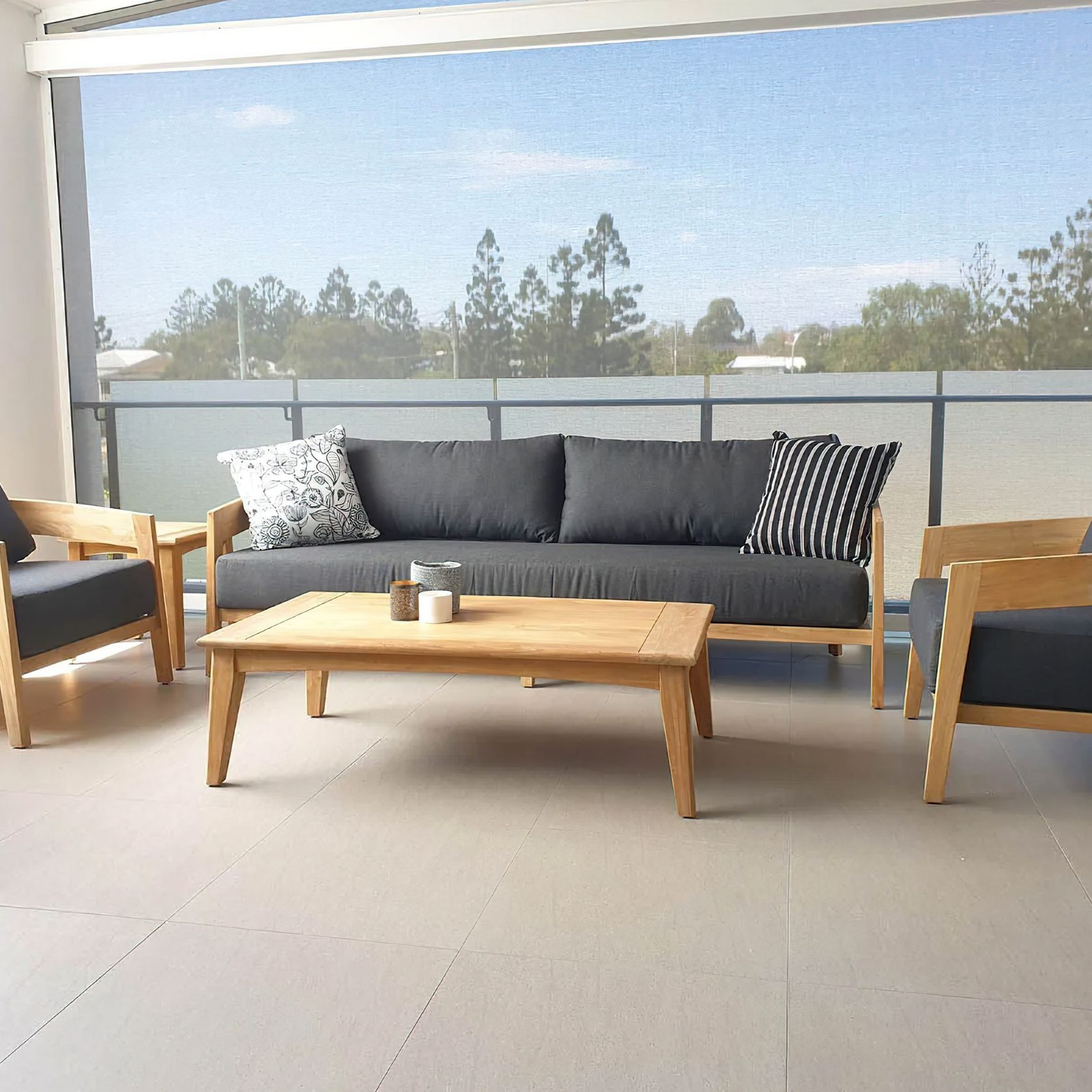 Ubud 4pc Teak Outdoor Lounge Setting gallery detail image