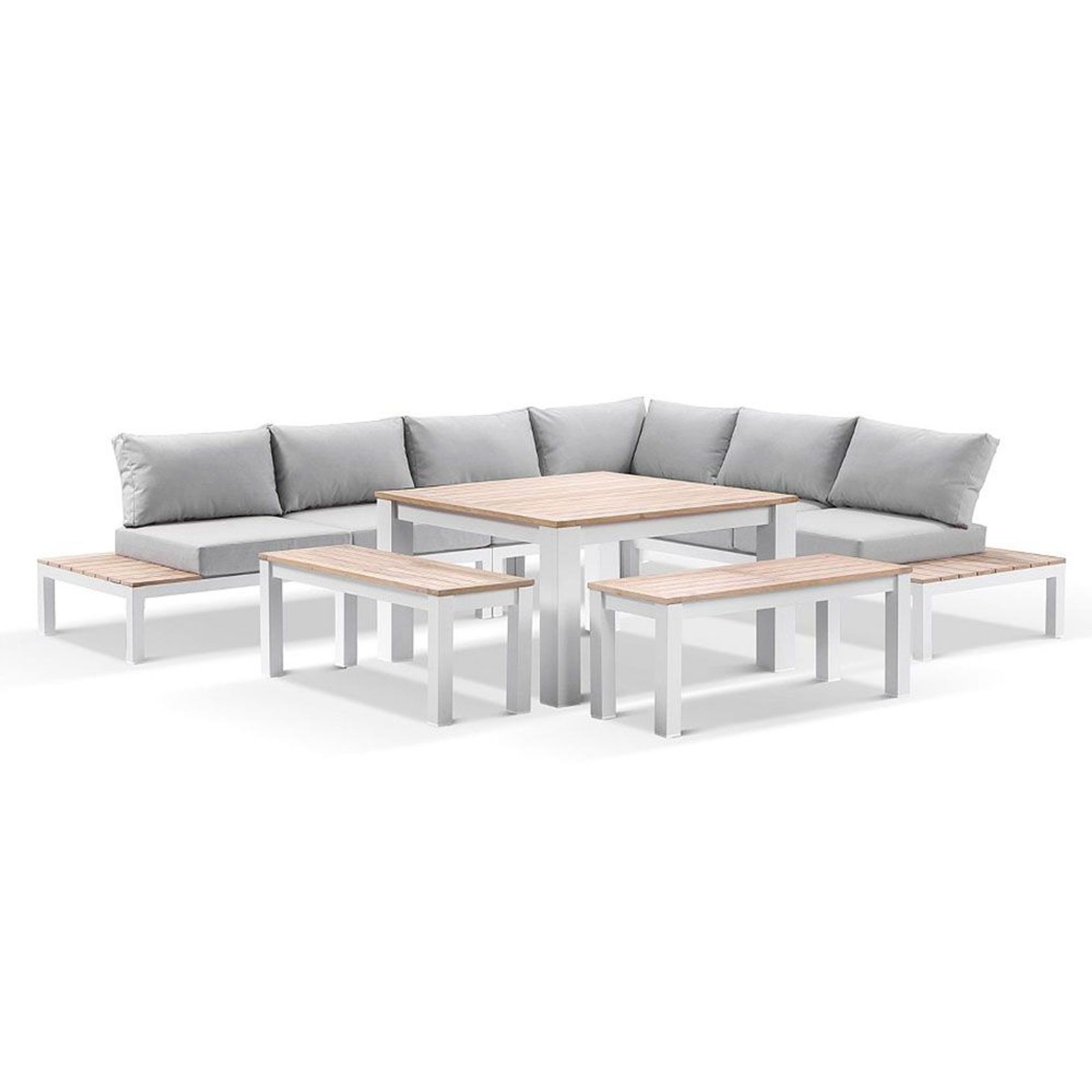 Nova Aluminium Lounge & Dining Setting w/Single Modular gallery detail image