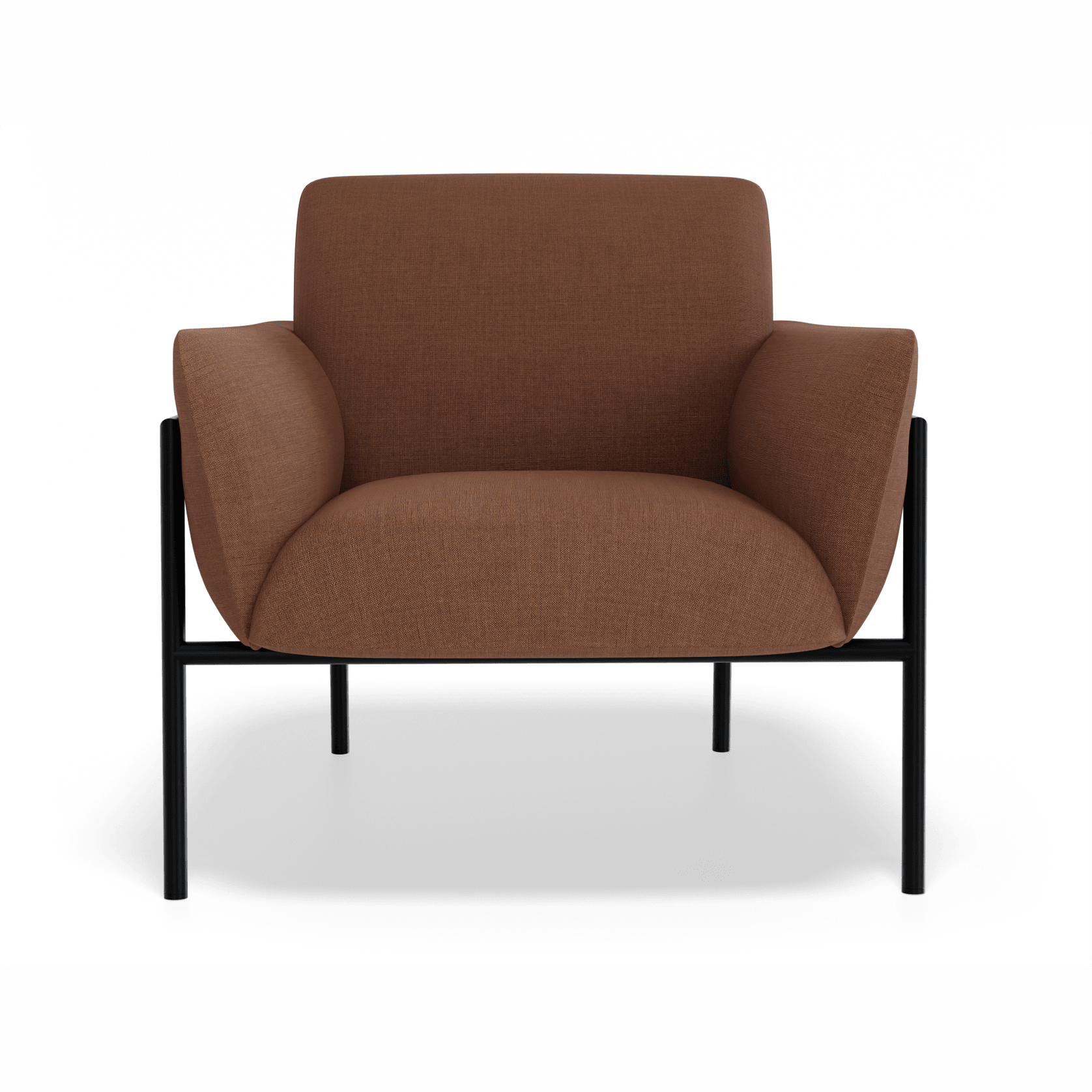 Charlie Single Seater Lounge Chair Terracotta gallery detail image
