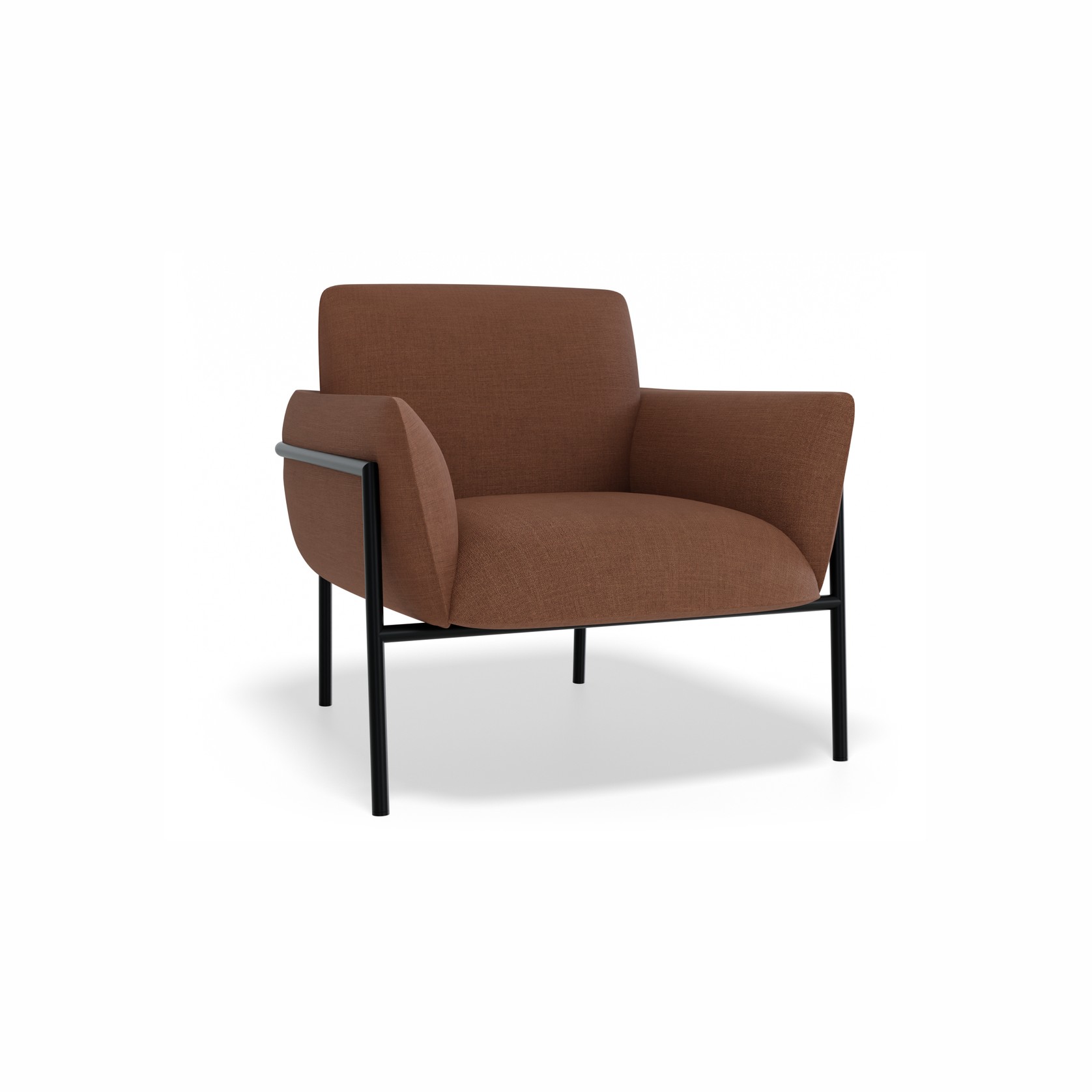Charlie Single Seater Lounge Chair Terracotta gallery detail image