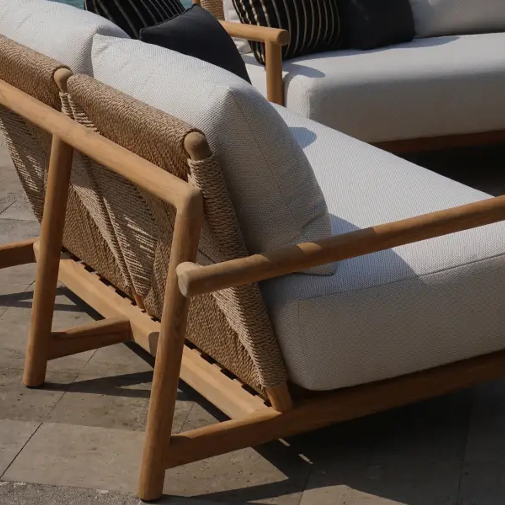 Corsica 4pc Teak Outdoor Lounge Setting gallery detail image