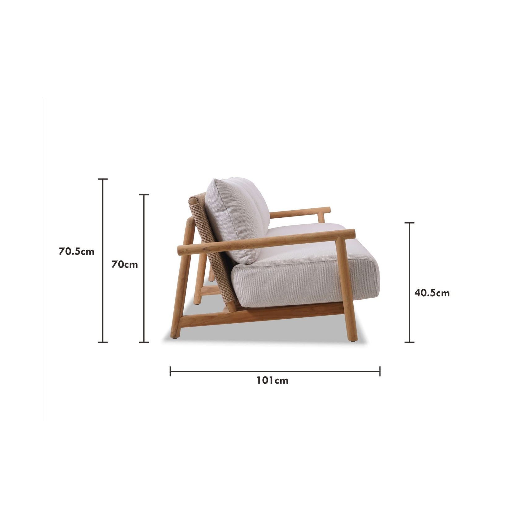 Corsica 3 Seater Outdoor Lounge gallery detail image