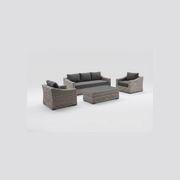 Hahei 3-Seater Lounge Set - Canvas Coal gallery detail image
