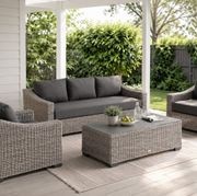 Hahei 3-Seater Lounge Set - Canvas Coal gallery detail image