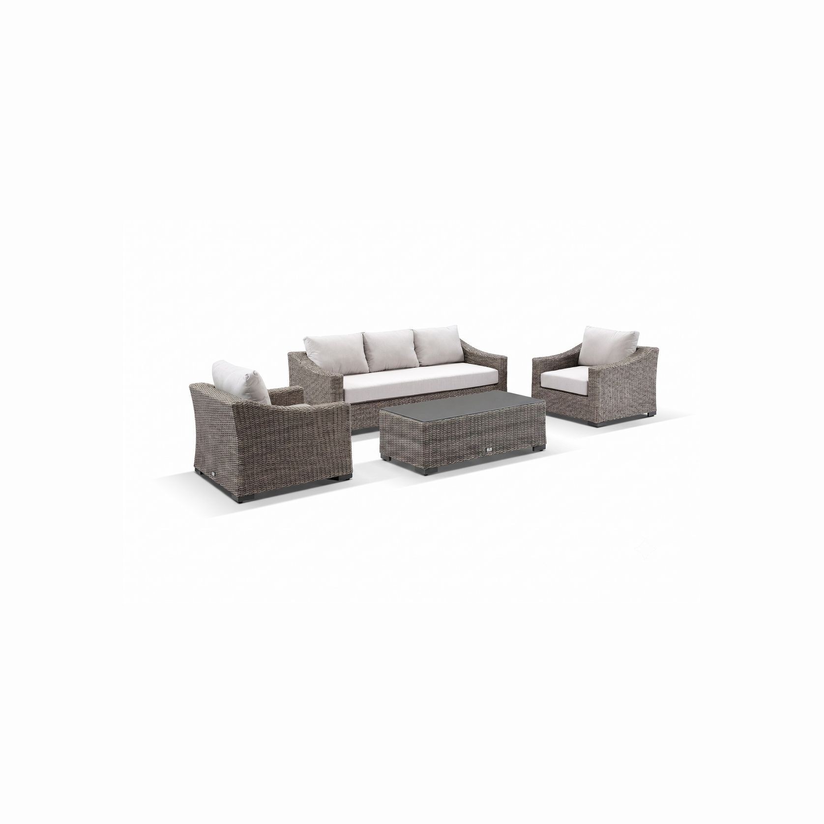 Hahei 3-Seater Lounge Set - Cast Silver gallery detail image