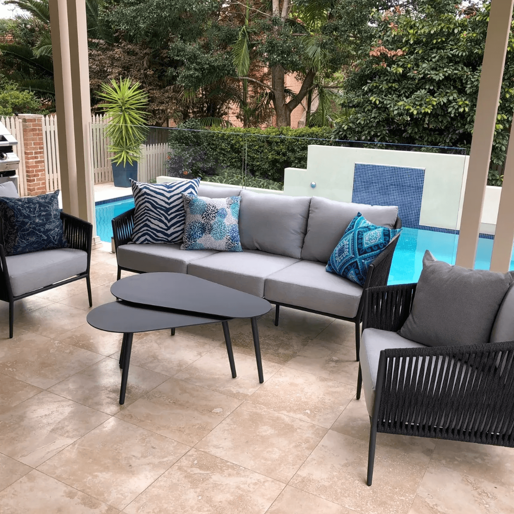 Gizella 4pc Outdoor Sofa Setting gallery detail image