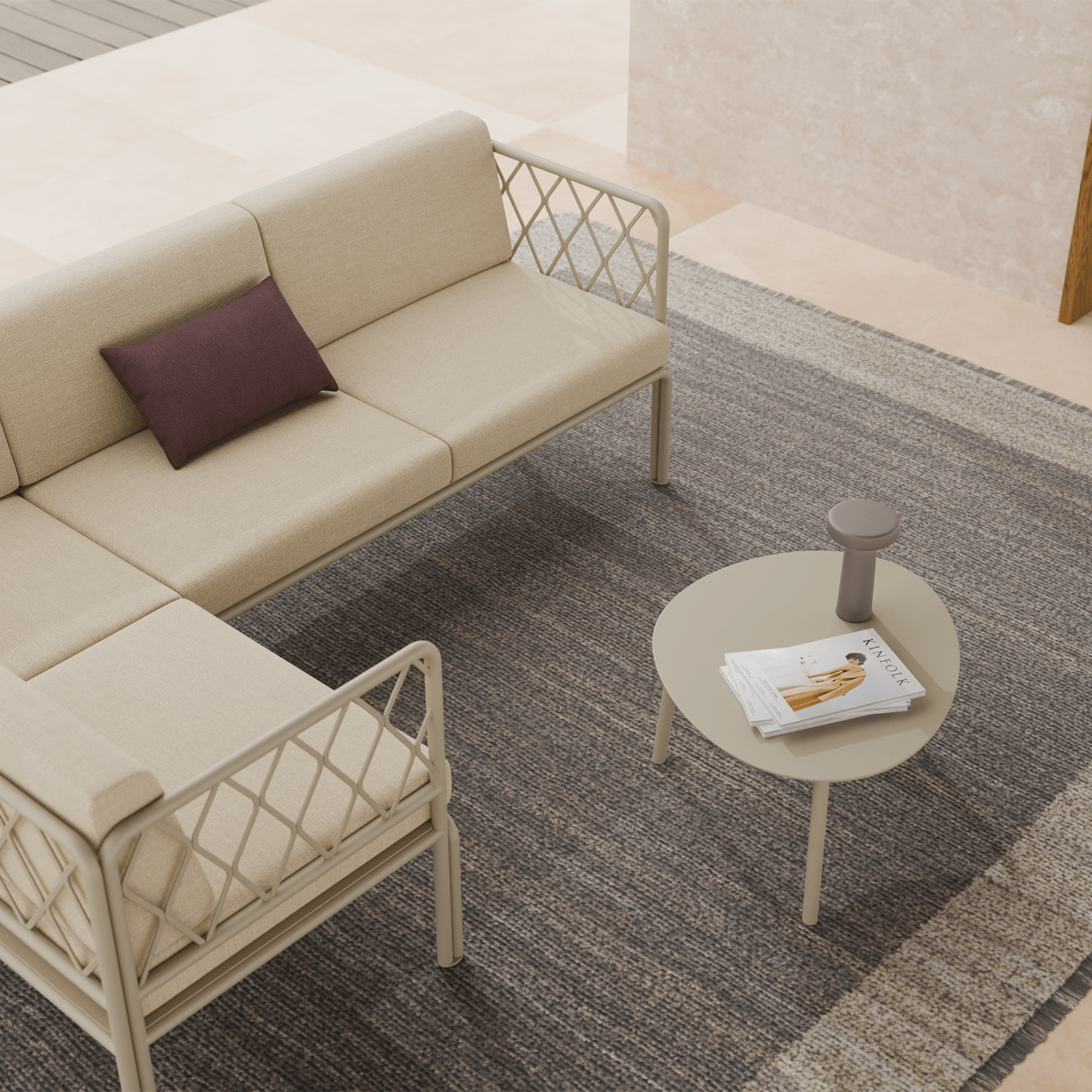 Cetara Outdoor Table - Latte gallery detail image
