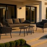 Malmo Rope 3+1+1 Lounge Set - Charcoal gallery detail image