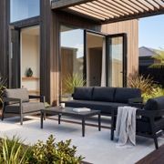 Omaha 3-Seater Lounge Set - Charcoal gallery detail image