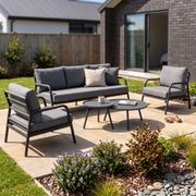 Riviera 5pc Lounge Set - Charcoal gallery detail image