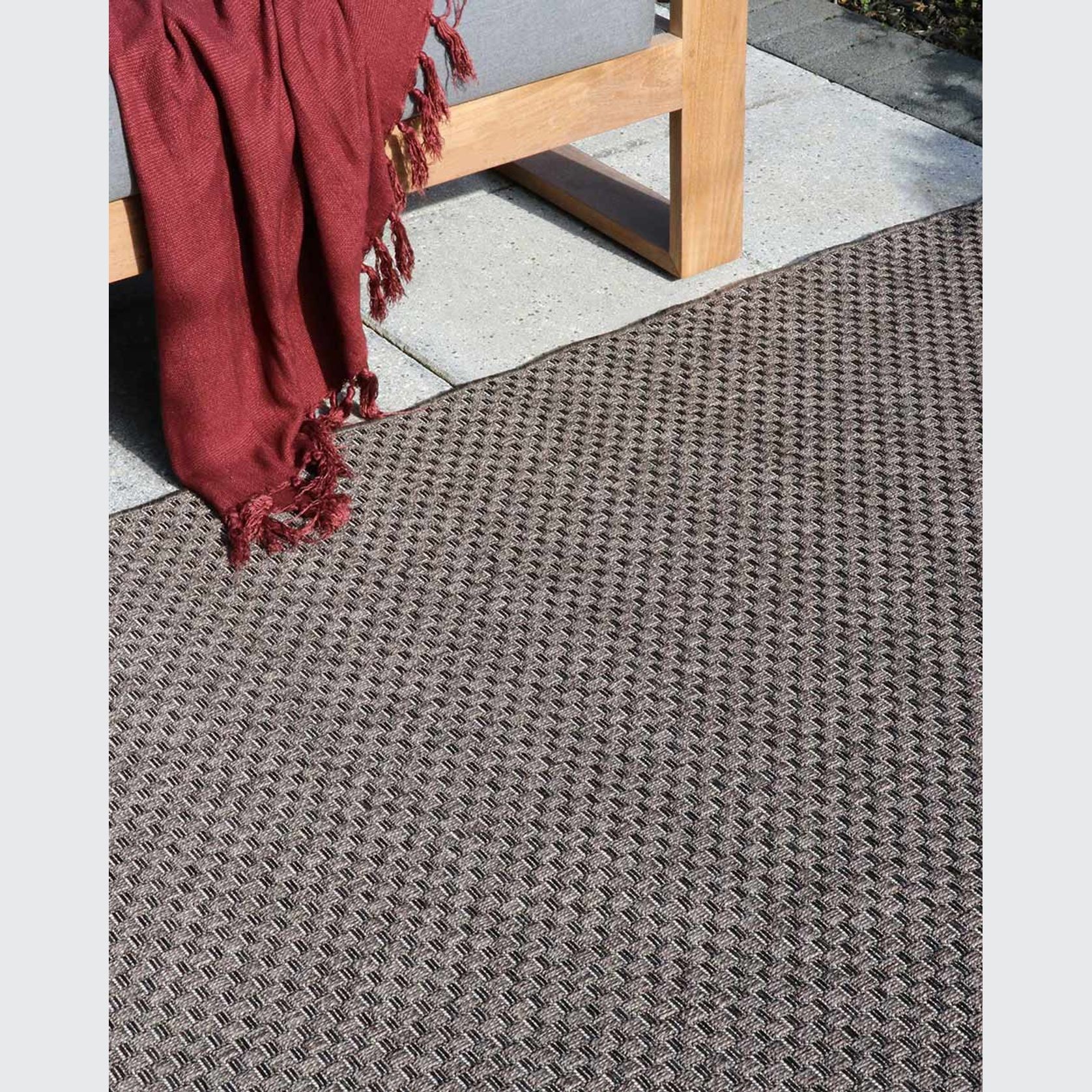 Baya Flax Outdoor Rug - Pewter gallery detail image