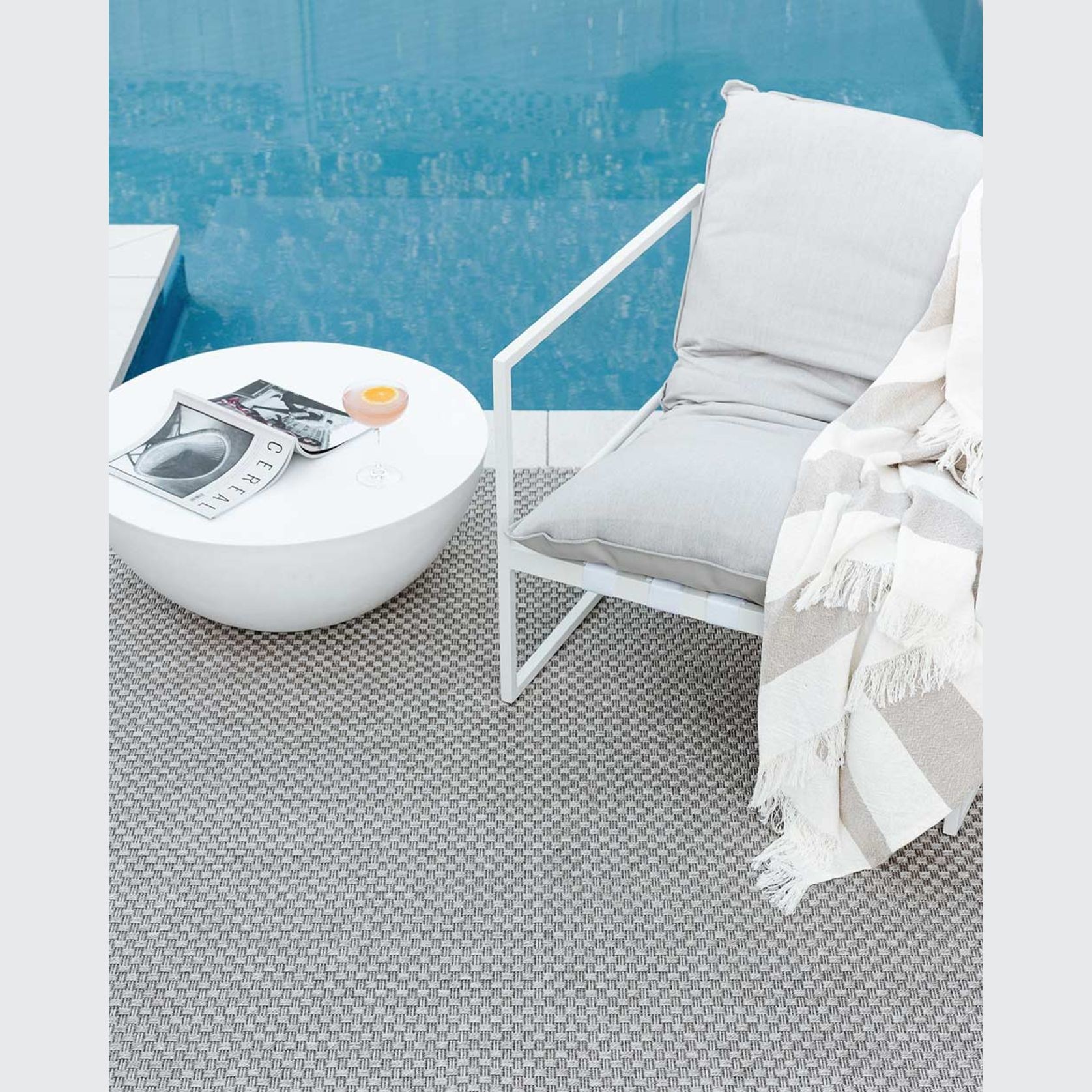 Baya Flax Outdoor Rug - Zinc gallery detail image