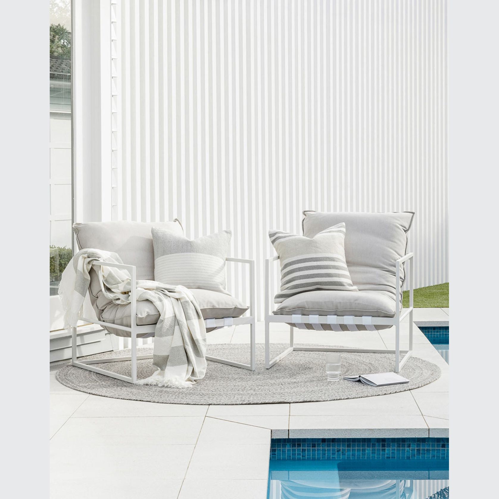 Baya Mornington Outdoor Rug - Dark Pebble | Recycled PET Fibre gallery detail image