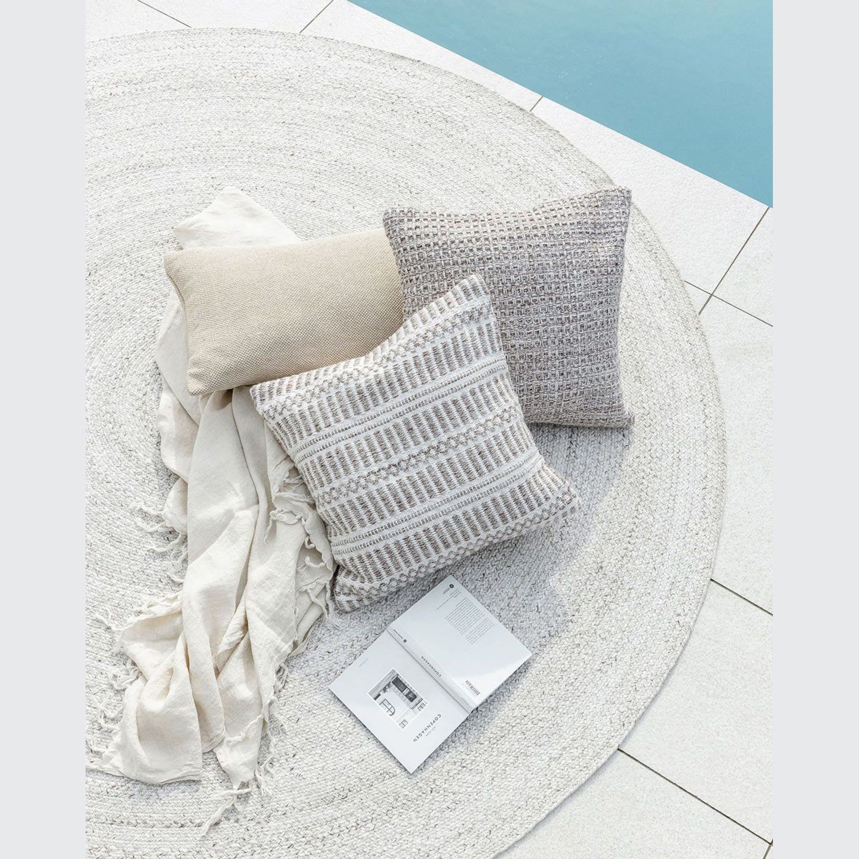 Baya Mornington Outdoor Rug - Pale Sand | Recycled PET Fibre gallery detail image