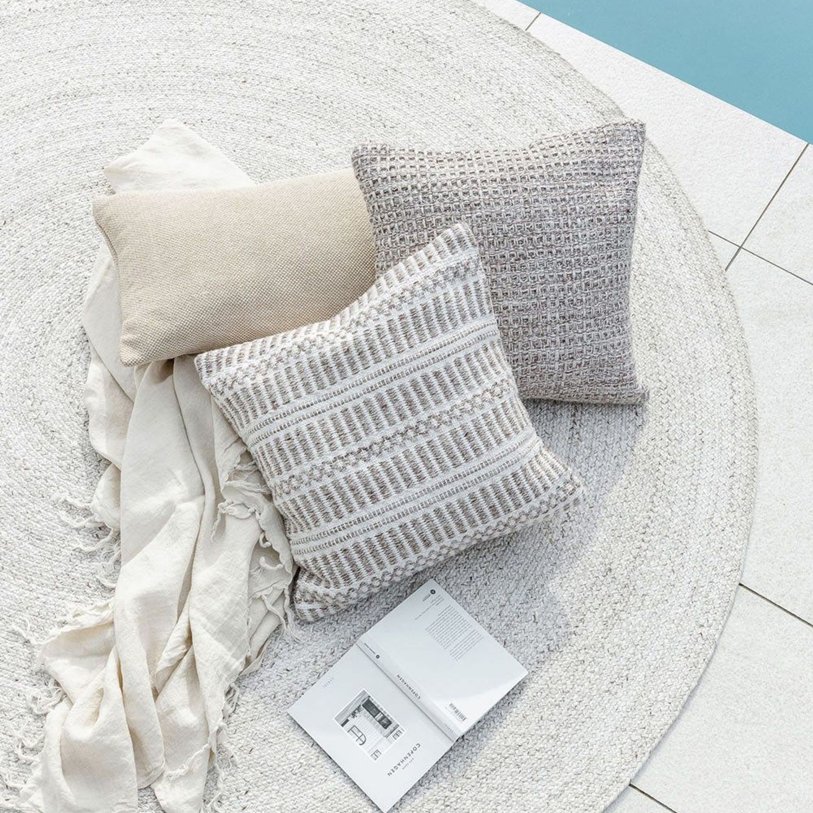 Baya Mornington Outdoor Rug - Pale Sand | Recycled PET Fibre gallery detail image